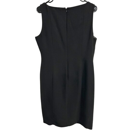 Evan-Picone Womens Black Sleeveless Knee-Length Dress Size 14 - Picture 2 of 10
